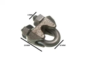 Wire Rope Clamp U Bolt Cable Grip 3mm 1/8 BZP ZP Pk 100 - Picture 1 of 1