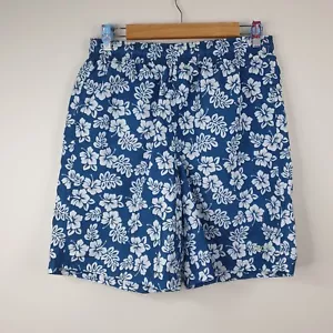 HOT TUNA Swim Shorts Mens Medium Blue Floral Drawstring Mesh Beach - Picture 1 of 12