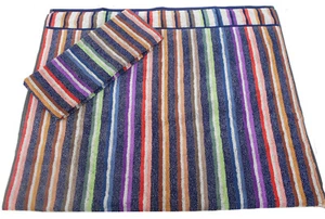 MISSONI HOME SET ASCIUGAMANI COTONE IPOALLEGENICO 40x70cm 70x115cm  TESEO 100 - Bild 1 von 5