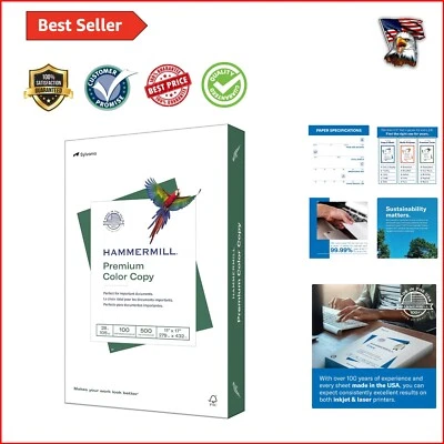 Premium 28 lb Copy Paper, 11x17 - 500 Sheets, 100 Brightness, Smooth Finish - Image 1 of 4