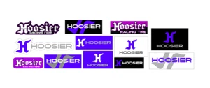 ASSORTMENT SET LOT 12 HOOSIER RACING TIRE STICKERS DECALS DRAG DIRT LATE MODEL - Picture 1 of 1