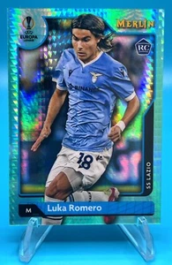 2021 Merlin Chrom UEFA Luka Romero Aqua Prisma Refraktor RC Rookie #32 Neuwertig - Bild 1 von 2