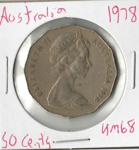 Moneda Australia 50 Céntimos 1978 KM68 - Imagen 1 de 2