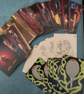 1992 Disney’s Beauty And Beast Complete 75 Trading Card Pro Set & 10 Color Cards - Picture 1 of 2