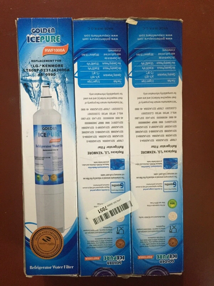 3 Pack IcePure Refrigerator Water Filter Replacement for LG 5231JA2006A - Image 1 of 1