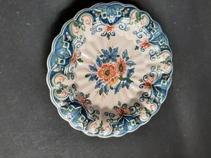 Makkum Holland Wandteller Ø 20 cm Blumedekor - Bild 1 von 5