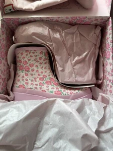 Womens Hunter x LoveShackFancy Play Rain Boot Rose Heart - Size 8 - Picture 1 of 4