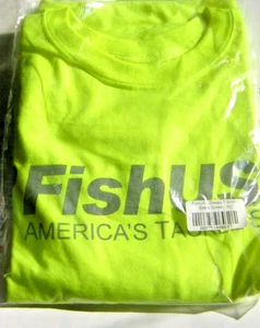 NEW FISH USA Classic XL Short SleeveT-Shirt Safety Neon Green - Picture 1 of 3