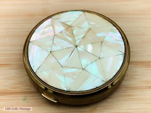 Melissa Mother of Pearl-Vintage Make Up/Powder Compact-201 - Picture 1 of 6