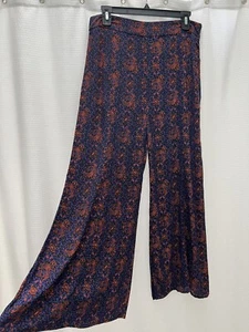 Anthropologie Elevenses hohe Taille weites Bein Cropped Hose lila orange Größe 8 - Bild 1 von 10