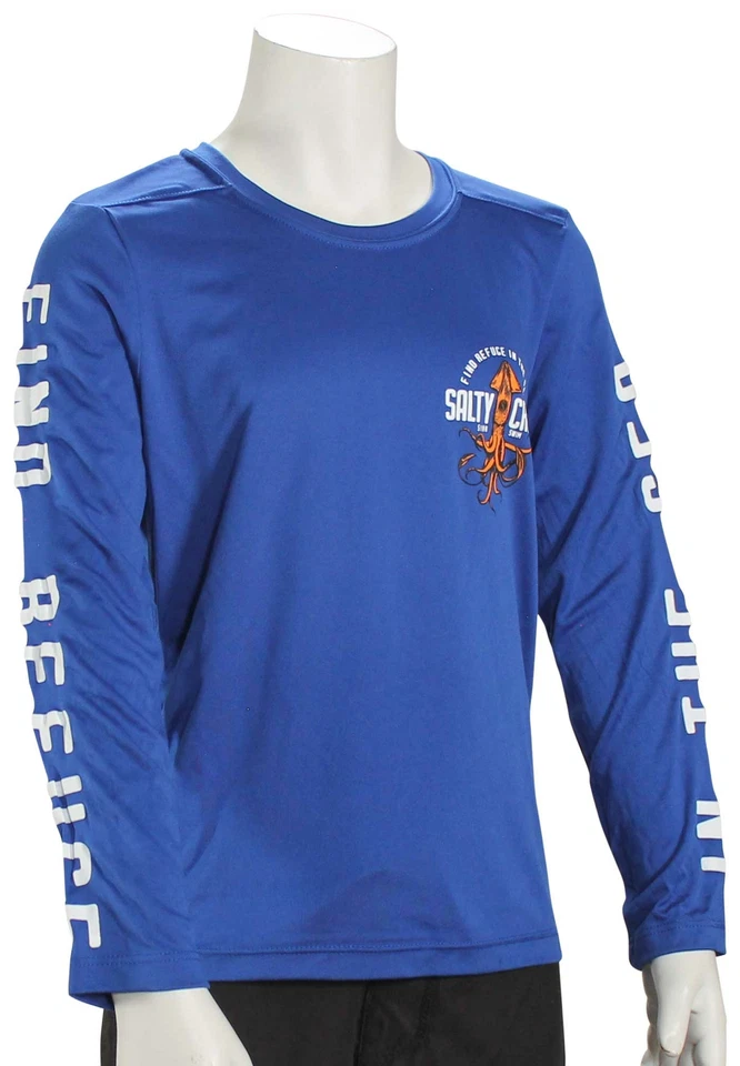 Salty Crew Boy's Colossal LS Surf Shirt - Royal - New - Image 1 of 1