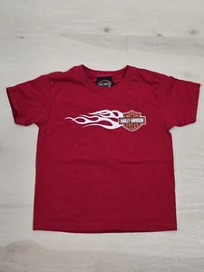 Harley Davidson Cancun Mexico Red T Shirt 100% Cotton Kids Size Small - Picture 1 of 8