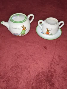 Nippon four piece vintage Hand made -painted Rabbit Tea Set family owned  - Picture 1 of 12