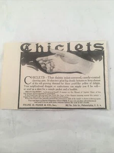 Vintage Chiclets 1907 Printanzeige - Bild 1 von 2