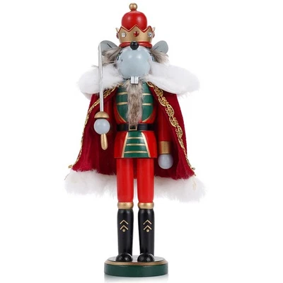 Wooden Nutcracker Soldier Christmas Decorations Vintage Xmas Gift Ornament 30CM - Image 1 of 4