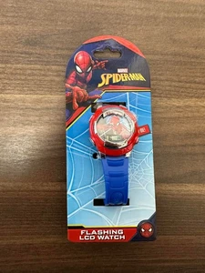 Marvel Spider-Man Flashing LCD Watch For Kids By Accutime Brand New - Picture 1 of 3