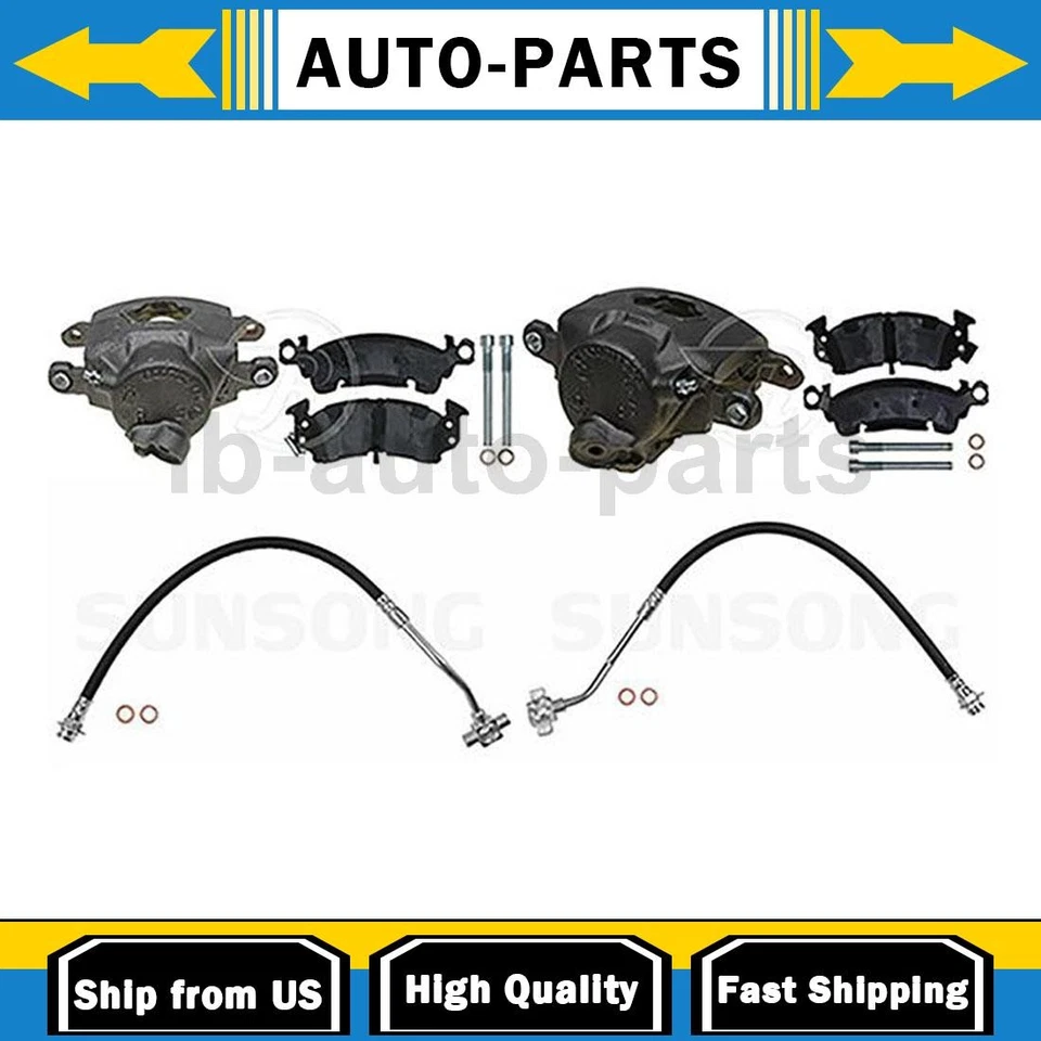 Pinza de freno delantera con mangueras lado conductor pasajero se adapta a Chevrolet K10 5,7 L_ Foto 1 de 4