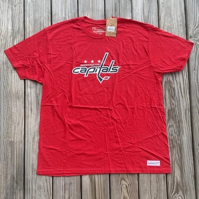 Men’s Mitchell & Ness NHL Washington Capitals T-Shirt Red Size 2XL - Image 1 of 4