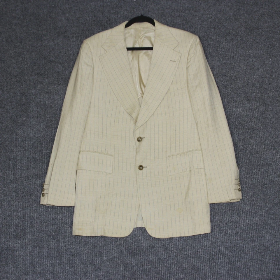 Blazer vintage Givenchy Gentleman Paris para hombre 42R azul crema rayas ACWA AÑOS 70 Foto 1 de 4