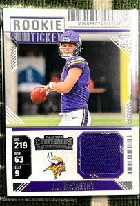 Camiseta parche boleto novato Panini Contenders RTS-JJM 2024 JJ MCCARTHY - Imagen 1 de 2