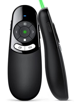 USB A and USB C Presentation Clicker Green Light, RF 2.4GHz Wireless Presente... - image 1 of 4