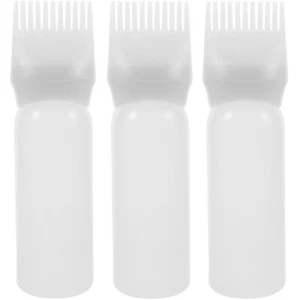 3 Pcs Perm Potion Bottle Travel Hair Oil Applicator Color Root Comb - Imagen 1 de 12