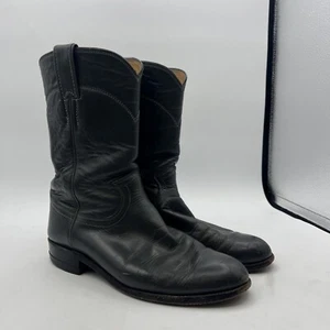 Justin Leather Pull On Roper Cowboy Boots Womens Size 7 B Gray L3056 - Picture 1 of 12