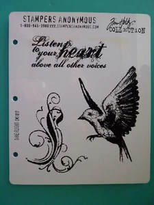 Tim Holtz Stampers Anonymous Red Rubber Cling Stamp Set TAKE FLIGHT (3) Images - Picture 1 of 2