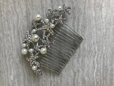 Beach Wedding Formal Pearl/Starfish Hair Clip  - Image 1 of 4