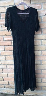 VTG 90s Nostalgia? Green Lace Maxi Dress Sz M Grunge Goth Y2K - Image 1 of 4