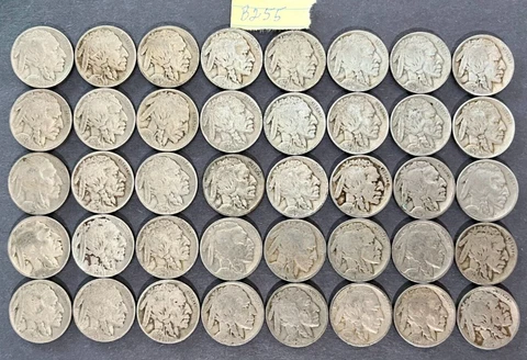 Buffalo Nickels Roll READABLE DATES | 40 Coins ALL from TEENS & 1920s | # B255 Cover
