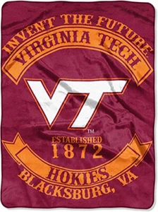Virginia Tech Hokies Plüschdecke, 60”x80” - warme & weiche NCAA DECKE - Bild 1 von 3