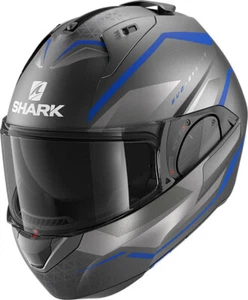 Helmet Modular Motorcycle Shark EVO ES Yari Anthracite Blue SIZE XS Reversible - Picture 1 of 4