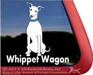 Whippet Wagon | High Quality  Vinyl Dog Window Decal Sticker - Picture 1 of 3