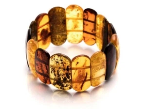 Mehrfarbiges baltisches Bernsteinarmband, 21 cm - Bild 1 von 2