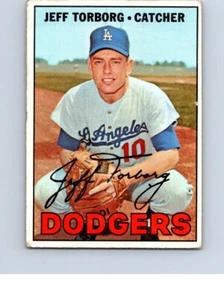 VINTAGE BASEBALL 1967 TOPPS CARD LOS ANGELES DODGERS JEFF TORBORG NO19 - Picture 1 of 2