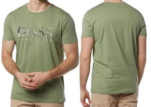 Hugo Boss Men's Army Green Tauno T Shirt Size UK Medium 38" Chest 50384598 331 - Picture 1 of 18
