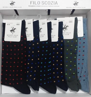 6 calzini corti da uomo Beverly Hills Polo Club filo di scozia calza cotone - Imagen 1 de 4