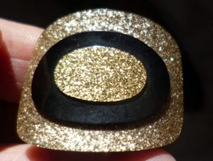 DUE CLIP PER SCARPE ORIGINALI VINTAGE ANNI '20 ORO E NERO - Foto 1 di 4