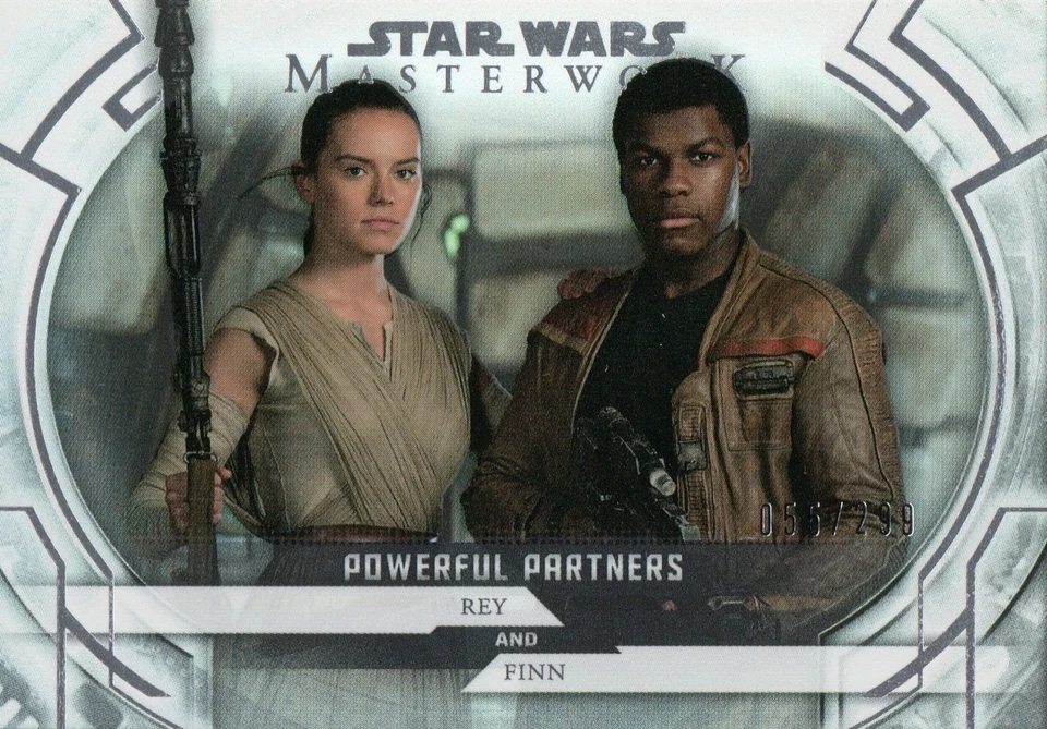 Star Wars Masterworks 2018, Rey and Finn PP-7 Powerful Partners Card #055/299 - Image 1 of 2