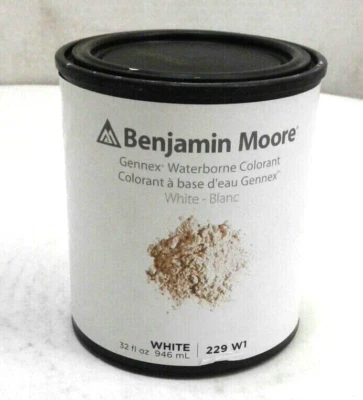 Benjamin Moore 229 W1 Gennex Waterborne Colorant Liquid White 1 Quart (32oz) - Image 1 of 4