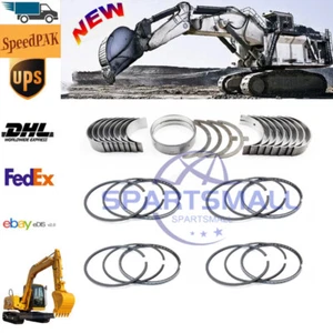 Metal Kit+4 Piston Rings For Cummins B3.3 Engine CAT 80-7A Hyundai XD65-8 460 - Picture 1 of 4