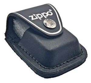 Genuine Brand New ZIPPO Lighter Pouch Case Clip Belt Loop Black Genuine Leather - Picture 1 of 8