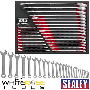 Sealey Premier Combination Spanner Set EVA Tray 6-32mm Open End Ring Metric 25pc - Picture 1 of 3