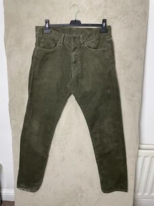 Pantalón de pana Carhartt Vicious para hombre talla W32 L32 verde pierna recta - Imagen 1 de 9