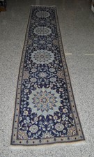 N4972 MERAVIGLIOSO TAPPETO PASSATOIA NAIN PERSIA LANA E SETA 390 X 77 CARPET