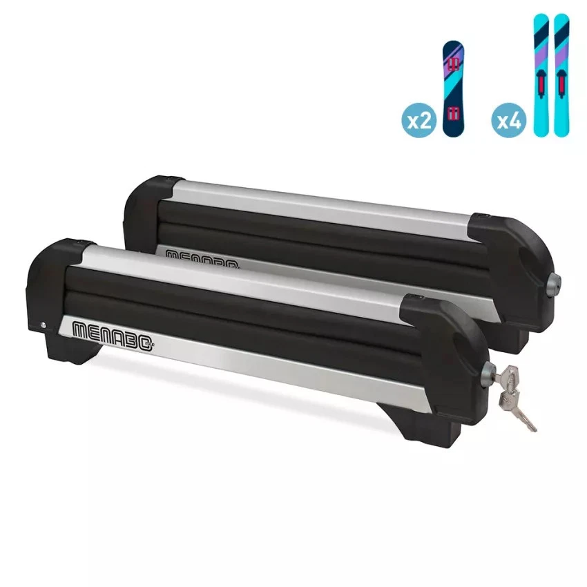 Portasci e snowboard per auto da barre universale Menabò Iceberg - Immagine 1 di 4