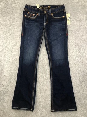 Jeans Seven 7 para mujer 10 (32x32) azules nuevos con etiquetas corte boot desgastado Foto 1 de 4