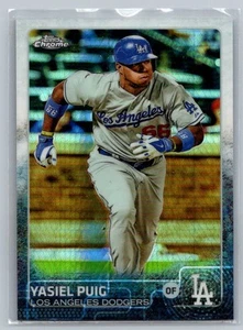 2015 Topps Chrome Prism Refractor Yasiel Puig 52 - Picture 1 of 2