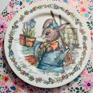 Vintage 70er Peter Rabbit Kinder 7,5" Snack Teller Oneida Deluxe 3119 Retro - Bild 1 von 2